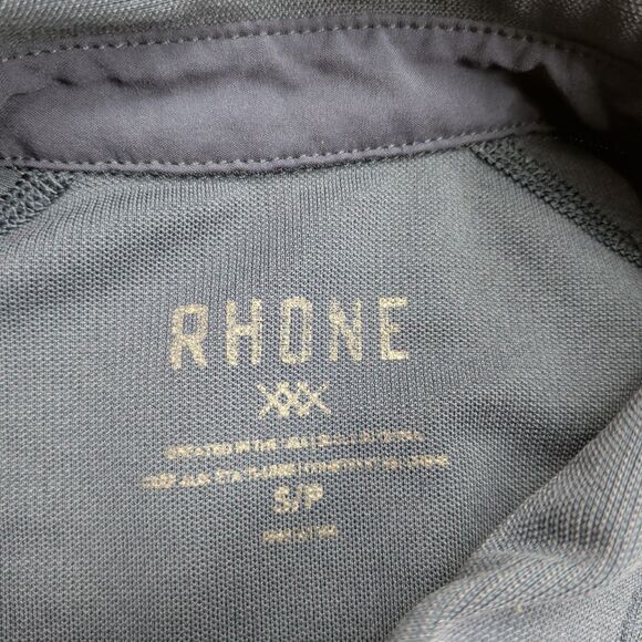 Rhone Polo Mens S Delta Pique Golf Navy Blue Commute Long Sleeve Performance - Picture 3 of 11